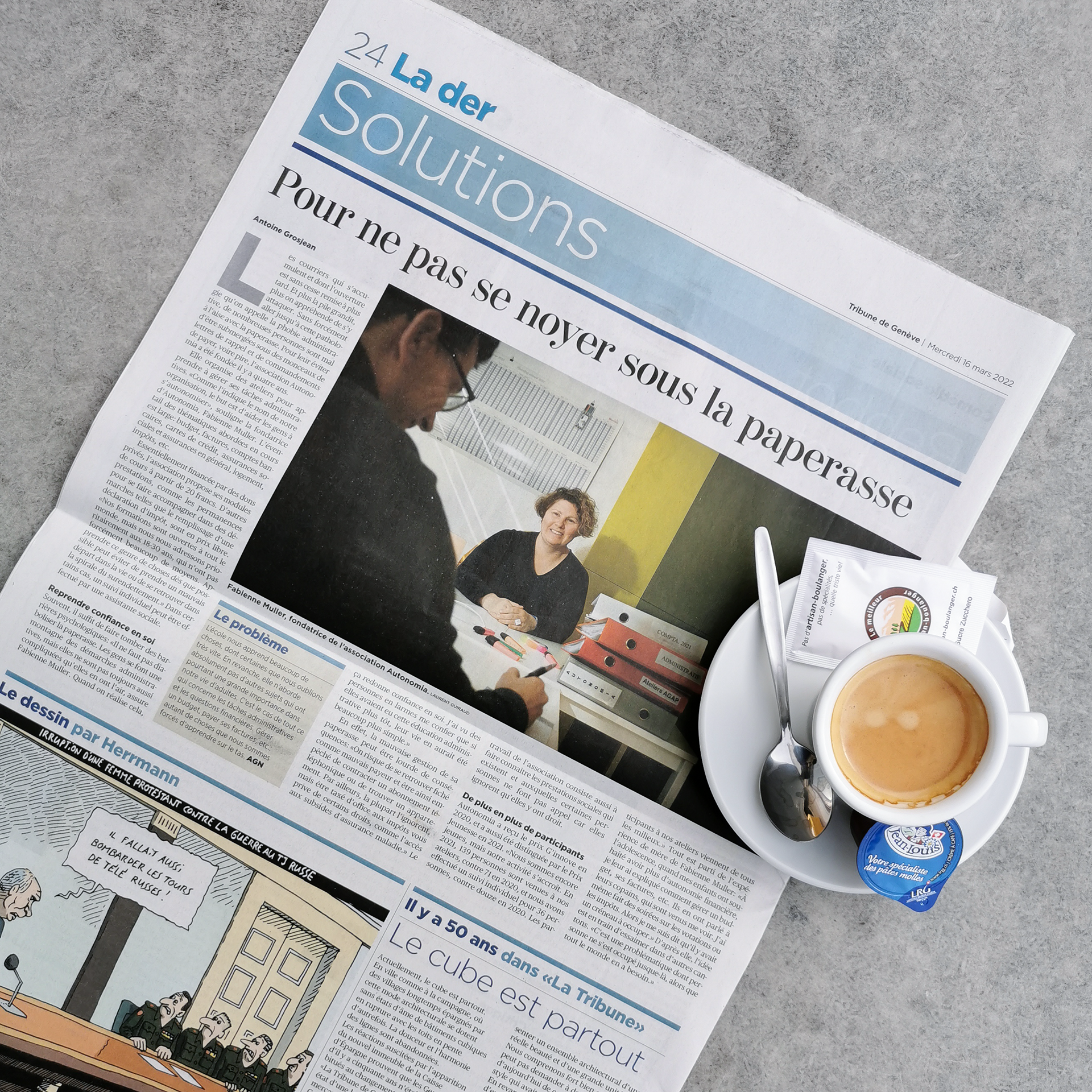 « Pour ne pas se noyer sous la paperasse », notre article dans la Tribune de Genève